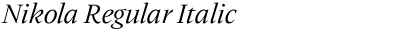 Nikola Regular Italic